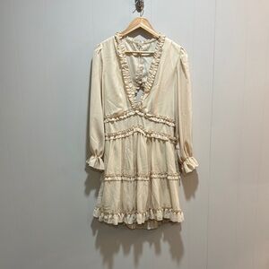 A Classy Chic Boutique Cream Ruffled Tiered Sundress